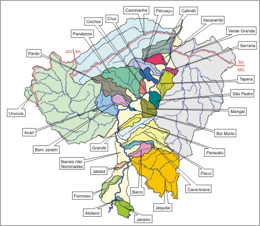 Figura 5 - Localizao dos Afluentes Principais