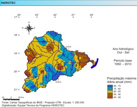 Figura 1 - Mapa da Precipitao Mdia Anual (mm/ano)