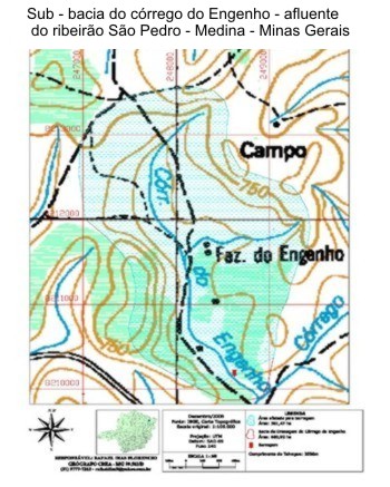 Figura 4 – Mapa de identificação do local da barragem em carta geográfica do IBGE (escala 1: 100.000).