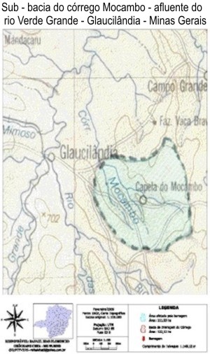 Figura 8 – Mapa de identificao do local da barragem em carta geogrfica do IBGE (escala 1: 250.000).