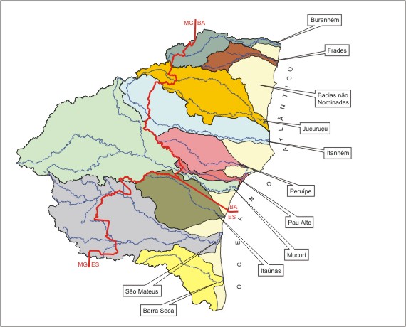 Figura 4 - Localizao dos afluentes principais