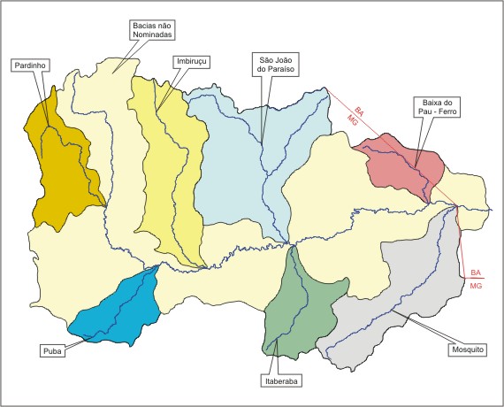 Figura 3 - Localizao dos Afluentes Principais