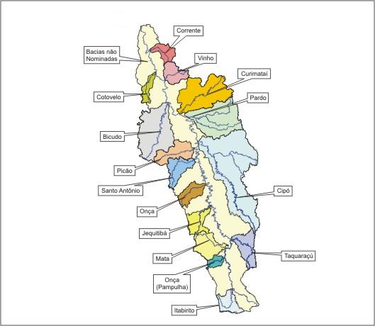 Figura 5 - Localizao dos Afluentes Principais